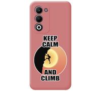 Coque en silicone liquide rose pour Oppo A5m / A5 4G / 5G design homme escalade dessins