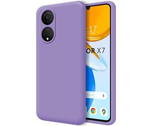 Coque en Silicone Liquide Ultra Souple pour Huawei Honor X7 Violet