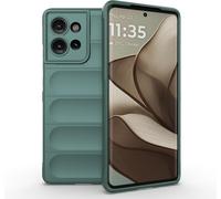 Coque En Silicone Liquide Verte Pour Motorola Edge 50 5g ¿ Protection 360° Antichoc, Revêtement Anti-Germes, Doublure Microfibre, Fini Mat Antidérapant, Compatible Recharge Sans Fil