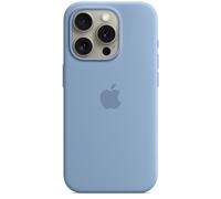 Coque en silicone avec MagSafe pour iPhone 15 Pro Bleu d hiver