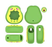 Coque en silicone motif avocat mignon compatible avec Tamagotchi Paradise, housse souple anti-chute pour machine virtuelle pour animaux de compagnie, protection à 360° en vert