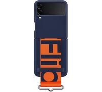 Coque En Silicone Officielle Samsung Galaxy Z Flip3 5G Avec Sangle - Bleue