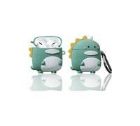 Coque en Silicone pour Airpods 1 et 2 - 3D Dinosaure Vert
