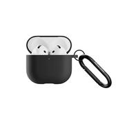 Coque en Silicone pour AirPods 4 avec Mousqueton en Métal Noir