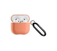 Coque en Silicone pour AirPods 4 avec Mousqueton en Métal Orange