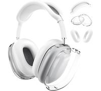 Coque en Silicone pour AirPods Max Écouters par ¿ Housses TPU Souple pour Les Coupelles d'Oreille, Housse Silicone Les Oreillettes et l'Arceau - Anti-Rayures Coque de Protection - Blanc