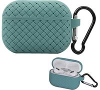 Coque en Silicone pour AirPods Pro 2, Coque de Protection en pour AirPods Pro 2, pour Apple AirPods Pro 2e Gén 2023/2022 Étui Chargement, Étui de Protection Souple, Pine Green, Mousqueton