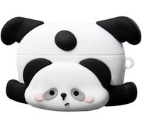 Coque en silicone pour AirPods Pro 2e génération avec porte-clés, motif panda mignon de dessin animé, résistant aux chocs pour AirPods Pro 2
