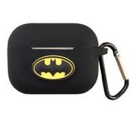 Coque en silicone pour Airpods Pro-Logo de Batman-Noir jaune