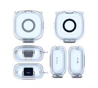 Coque en silicone pour Anker pour Soundcore P31i, coque de protection antidérapante avec support, coque antichoc pour boîte de chargement des écouteurs, accessoire de voyage léger (bleu)