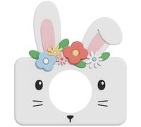 Housse en silicone lapin des fleurs blanc TU