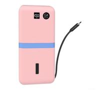 Coque en silicone pour batterie externe Anker 20 000 mAh - Texture antidérapante - Accessoire de voyage pour modèle A1383 (rose)