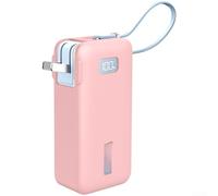 Coque en silicone pour batterie externe Anker Nano 10 000 mAh Noir Silicone (Rose)