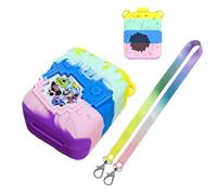 Coque en silicone pour Bitzee Dissinney Interactive Toy Digital Pet Housse de protection pour animaux de compagnie virtuels électroniques avec lanière (crème glacée)