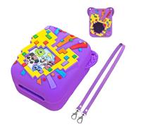 Coque en silicone pour Bitzee Dissinney Interactive Toy Digital Pet Housse de protection pour animaux virtuels électroniques avec lanière Violet