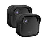 Coque en silicone pour Blink 4 - Coque de protection résistante aux intempéries avec bord chapeau pour toute nouvelle caméra de sécurité intelligente Blink Outdoor 4 (noir, lot de 2)