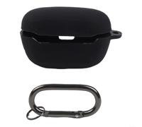 Coque en silicone pour casque JBL Endurance Race 2, résistante aux chocs et à la transpiration avec mousqueton pour la course à pied, la gym, l'entraînement, le sport (noir)