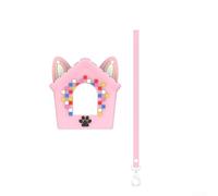 Coque en silicone pour chien Bitzee Doghouse, anti-chute, anti-choc, étui de transport portable avec sangle (Rose)