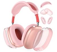 Coque en Silicone pour écouteurs AirPods Max, Coque Transparente en TPU Souple pour Oreillettes, Couvre-Bandeau, Accessoires Transparents, Protection en Silicone pour Apple AirPods Max, Rose