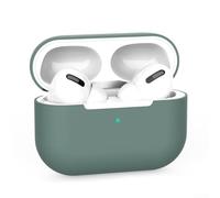 Coque en silicone pour écouteurs AirPods Pro, coque de protection antichoc avec mousqueton, pochette souple pour écouteurs sans fil avec port de charge, coque anti-perte en plusieurs (bleu foncé)