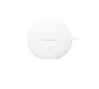 Coque en silicone pour écouteurs OPPO Enco Clip2 - Protection antichoc et anti-poussière avec crochet - Blanc