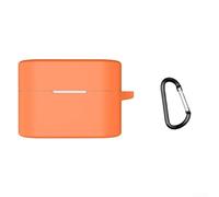 Coque en silicone pour écouteurs Sony WF-1000XM6 - Goutte pour protection étanche avec cordon - Manchon en gel léger et anti-poussière (orange)