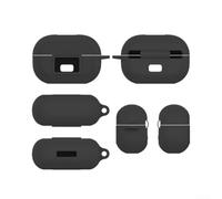 Coque en silicone pour écouteurs Tozo Open EarRing | Coque en silicone souple résistante aux chocs, rangement portable léger (noir)