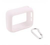 Coque en silicone pour enceinte JBL GO4 - Résistante aux chocs - Convient pour JBL GO4 - Sac de haut-parleur portable d'extérieur (blanc)