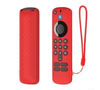 Coque en silicone pour Fire Tv-Stick 4K, télécommande vocale HD, protection contre les chocs, prise en main antidérapante, design sur mesure et maintien sûr, variété de couleurs (rouge)