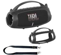 Coque en Silicone pour Haut-Parleur Bluetooth Portable JBL Charge 5, Support de Protection pour Haut-Parleur JBL Charge 5 (étui Noir, Non Compatible avec la Version Wi-FI)