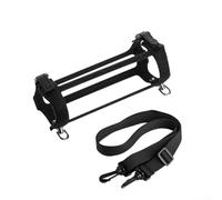 Coque en silicone pour haut-parleur JBL Flip 5 | Coque de protection souple avec sangle en nylon | Anti-poussière | Accessoire de voyage portable pour l'extérieur | Noir (bleu)