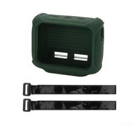 Coque en silicone pour haut-parleur JBL GO 5, housse de protection avec sangle amovible, étui de transport portable, facile à fixer au vélo ou au sac (vert foncé)