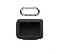 Coque en silicone pour haut-parleur JBL GO5 - Housse de voyage élégante avec sangle (noir)