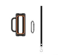 Coque en silicone pour haut-parleur portable JBL Grip, housse de protection de voyage avec bandoulière, peau souple antichoc en noir, bleu, violet (noir)