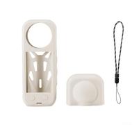 Coque en silicone pour Insta360 X5 avec caractéristiques techniques pour une gestion efficace de la chaleur et une protection (blanc)