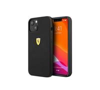 CG Mobile Coque Ferrari pour iPhone 13 Pro – Silicone lisse, microfibre, antichocs, Noir