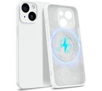 Coque En Silicone Pour Iphone 14 Plus - Protection Quadruple, Intérieur Microfibre, Blanche