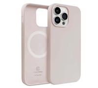 Coque en Silicone pour iPhone 14 Pro Max avec Anneau Magnétique Intégré, Rose
