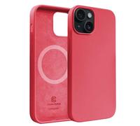 Coque MagSafe en Silicone pour iPhone 15 Plus avec Anneau Magnétique Intégré Crong Rose