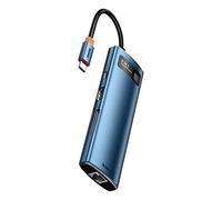 Station d'accueil portable USB-C 3.0 Baseus Gleam 8en1 (Bleu)