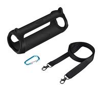 Coque en Silicone pour JBL Charge 5,Housse de Protection avec Bandoulière et Mousqueton pour JBL Charge 5, Sac de Voyage Portable(Noir)