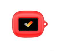 Coque en silicone pour JBL LIVE Buds4 - Coque souple résistante aux chocs avec mousqueton et étui de chargement pour écouteurs (rouge)