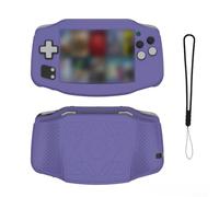Coque en silicone pour jeu portable ANBERNIC RG34XX avec protection antichoc et anti-poussière et design ergonomique pour un jeu confortable (violet)