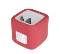Coque en silicone pour lecteur audio Toniebox 2, coque de protection antichoc antidérapante pour lecteur audio Toniebox, mat anti-rayures avec poignée (rouge)