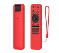 Coque en silicone pour LG MR25GA Magic Remote Case (série 2025 OLED C5 B5 G5 M5), résistant aux chocs et antidérapant, avec Lanard pour télécommande LG Smart TV (rouge)