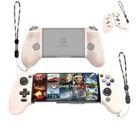 Coque en silicone pour manette de téléphone GameSir G8 Galileo - Coque de protection compatible avec manette GameSir G8, anti-rayures et antichoc avec cordon - Blanc cassé