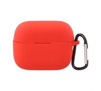 Coque en silicone pour Moto Buds Clip - Housse de protection antichoc avec doublure douce pour écouteurs - Anti-rayures - Pochette de voyage 7,56 x 5,64 cm (rouge)