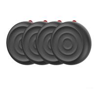 Coque en silicone pour Moto Tag 2 avec autocollant puissant - Coque de protection antichoc anti-perte pour bagages, vélos, télécommandes - Noir (4 pièces)