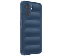 Coque en Silicone pour Oppo A5x avec Design Texturé en Relief Bleu