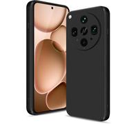 Coque En Silicone Pour Oppo Find X8 Ultra ¿ Protection Renforcée Pour Caméra, Fine Et Antichoc, Doublure Microfibre Anti-Rayures ¿ Noir
